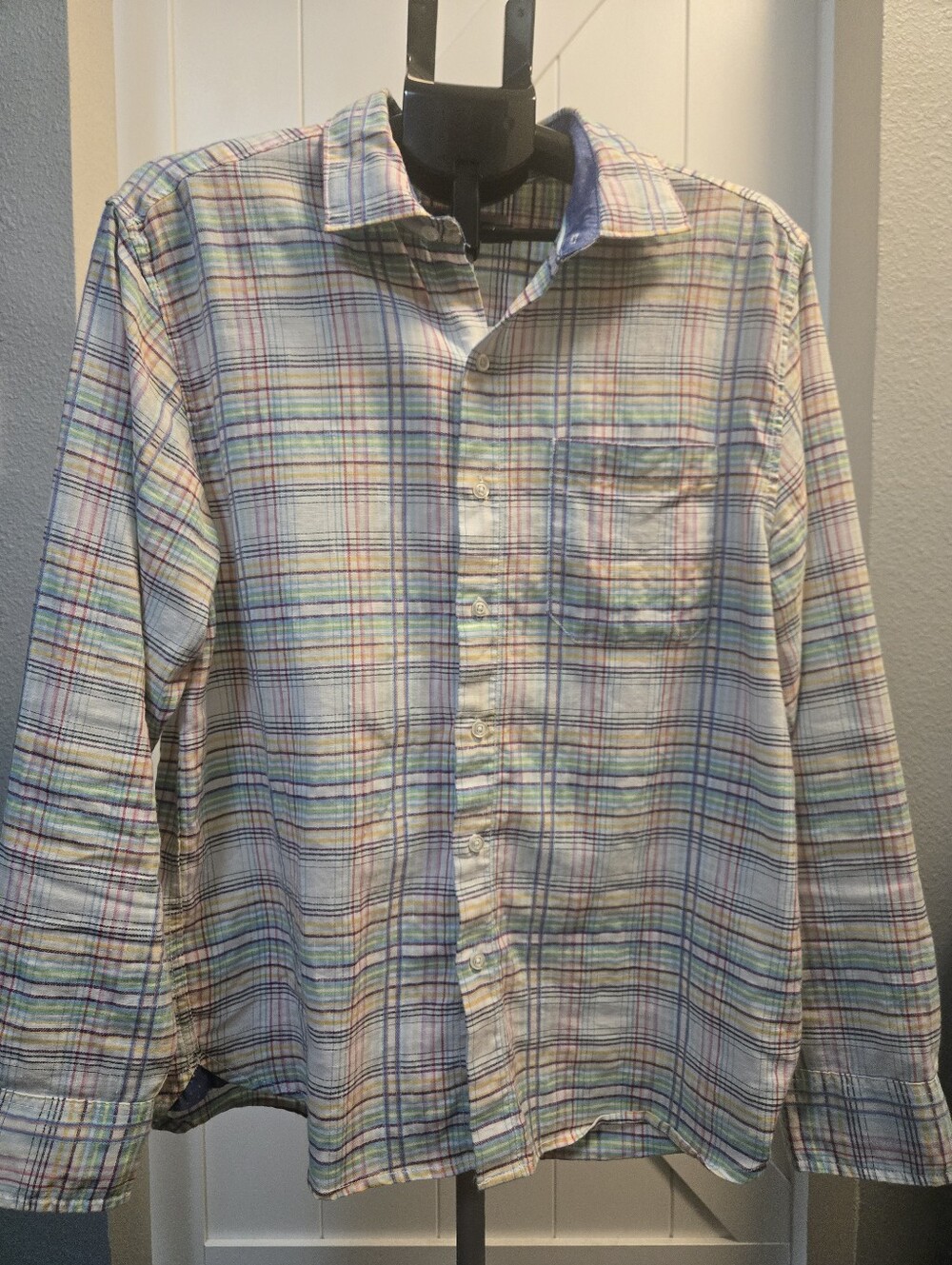 TOMMY BAHAMA Men's Plaid Button-Up Linen Shirt - Multicolor - M